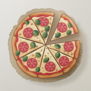 Pizza-Kissen mit Microwave-Rezept Rundes Kissen