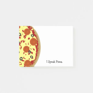 Pizza-klebrige Anmerkungen Post-it Klebezettel