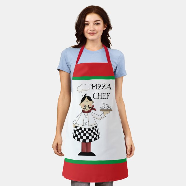 Pizza-Koch Schürze (Getragen)