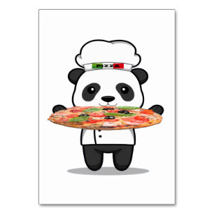 Pizza Koch Table Card Tischnummer