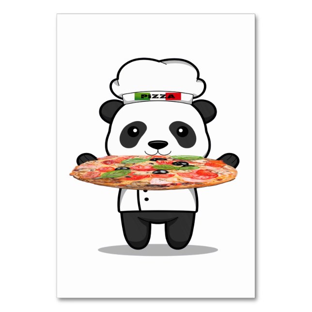 Pizza Koch Table Card Tischnummer (Vorderseite)