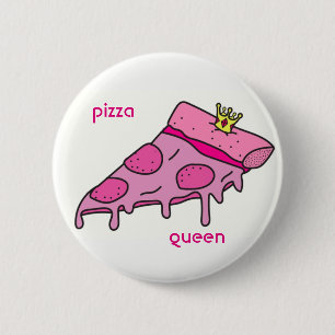 Pizza-Königin-Knopf Button