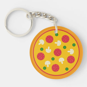 Pizza-Kuchen Schlüsselanhänger