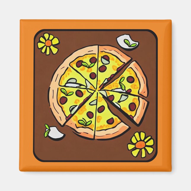 Pizza-Liebe Magnet (Vorne)