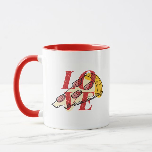 Pizza-Liebe Tasse (Links)