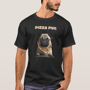 Pizza liebender Pug Einzigartiger süßer Hund T-Shirt