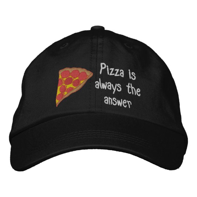 Pizza Liebhaber bestickter Cap Bestickte Baseballkappe (Vorderseite)