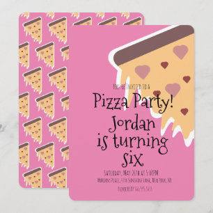 Pizza-Liebhaber Foodie-Party-Käse-Scheibe Geburtst Einladung