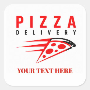 🍕 Pizza-Lieferpersonal Uniform Crew 🍕 Quadratischer Aufkleber