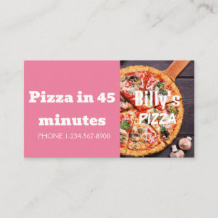 Pizza-Lieferrabatt-Angebot Visitenkarte