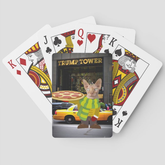 PIZZA LIEFERT KATZE NYC PLAYING CARDS SPIELKARTEN (Rückseite)