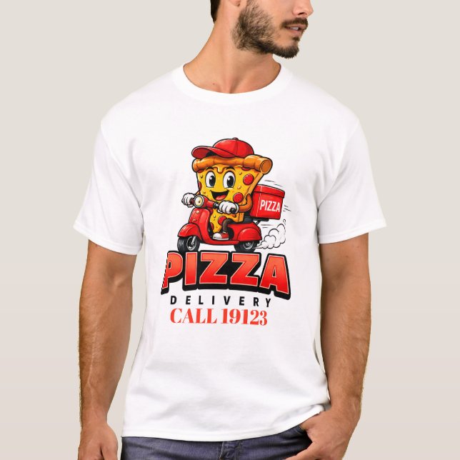 🍕 Pizza-Lieferteam-Uniform Personal 🚚 T-Shirt (Vorderseite)