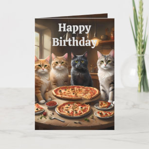 Pizza Love Cats, Carte Anniversaire