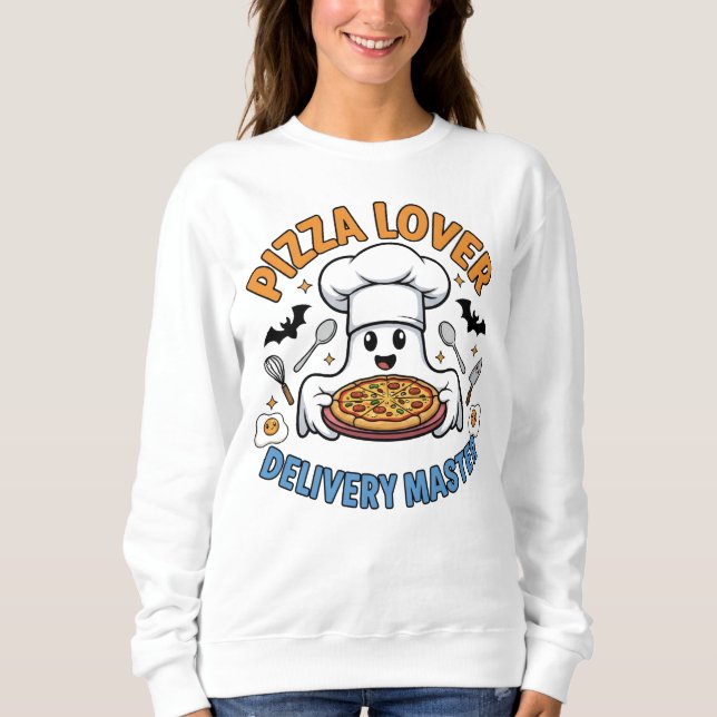 Pizza Lover – Delivery Master Ghost Chef Sweatshirt (Vorderseite)