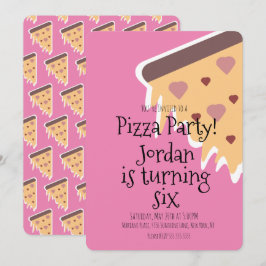 Pizza Lover Feinschmecker Party Käse Slice Geburts Einladung