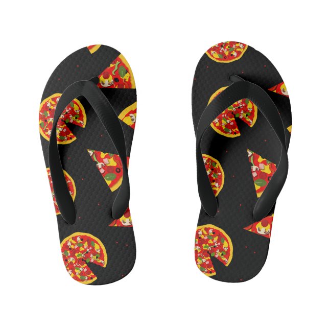 Pizza Lover Kinderbadesandalen (Fußbett)