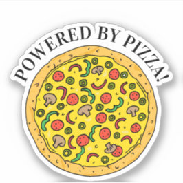 Pizza Lover mit Pizza-Zitat Aufkleber