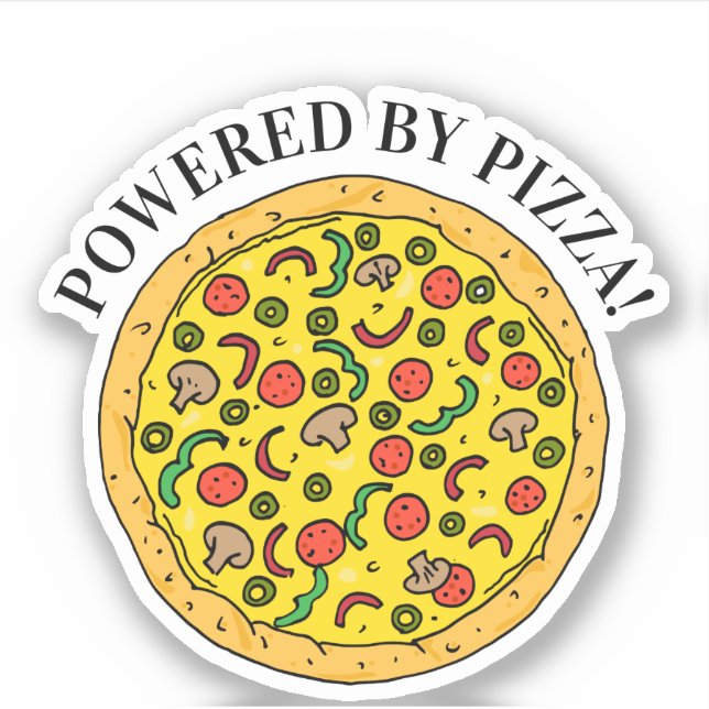 Pizza Lover mit Pizza-Zitat Aufkleber (Vorderseite)