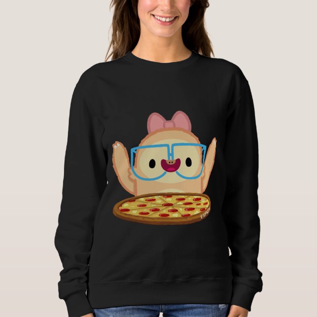 Pizza Loving Sloth Sweatshirt (Vorderseite)