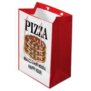 Pizza macht jede Stunde eine glückliche Stunde Piz Mittlere Geschenktüte