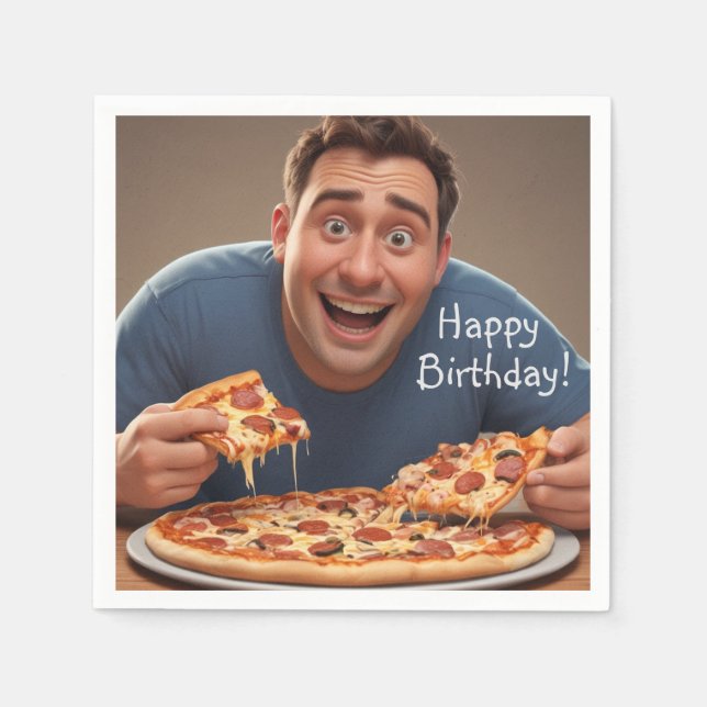 Pizza Man Serviette (Vorderseite)