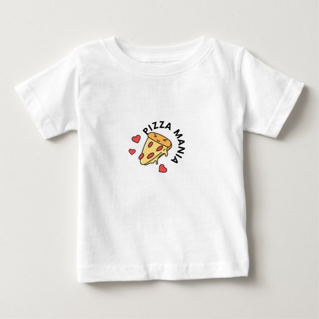 Pizza Mania Baby T-shirt (Vorderseite)