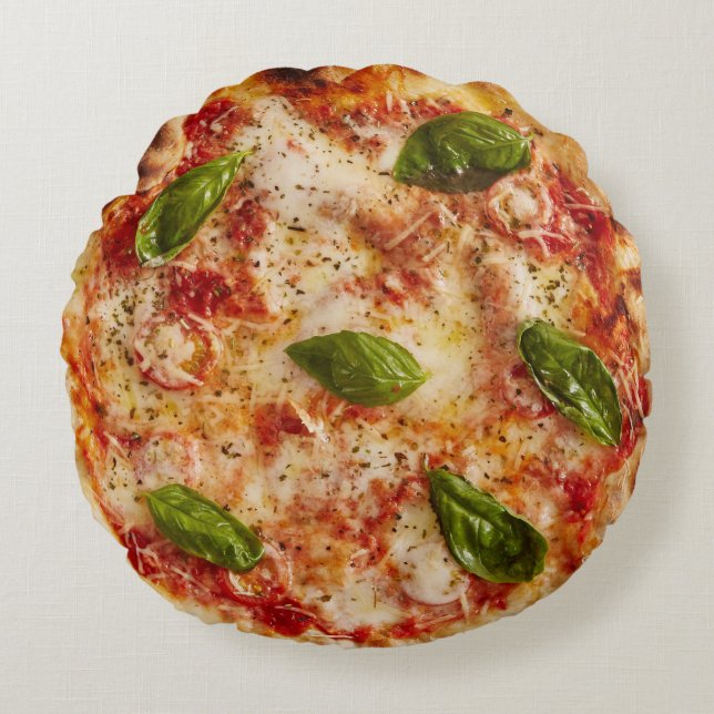 pizza Margherita avec coussin de nouveauté feuille (Devant)