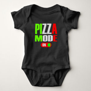 Pizza mode On Funny Apparel Eat Gift Idea Baby Strampler