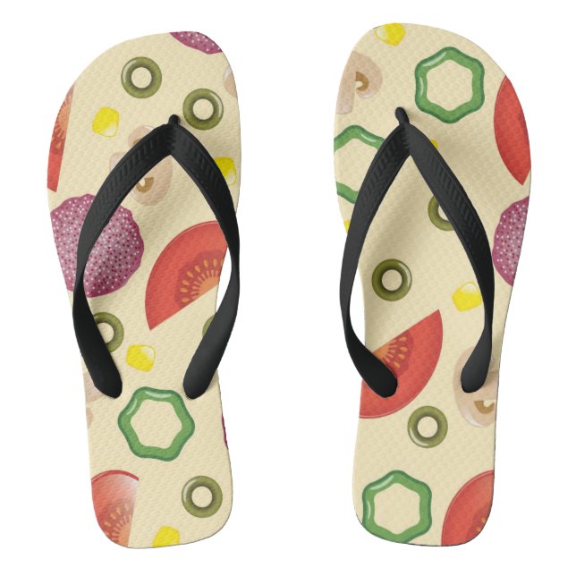 Pizza Muster 2 Flip Flops (Fußbett)