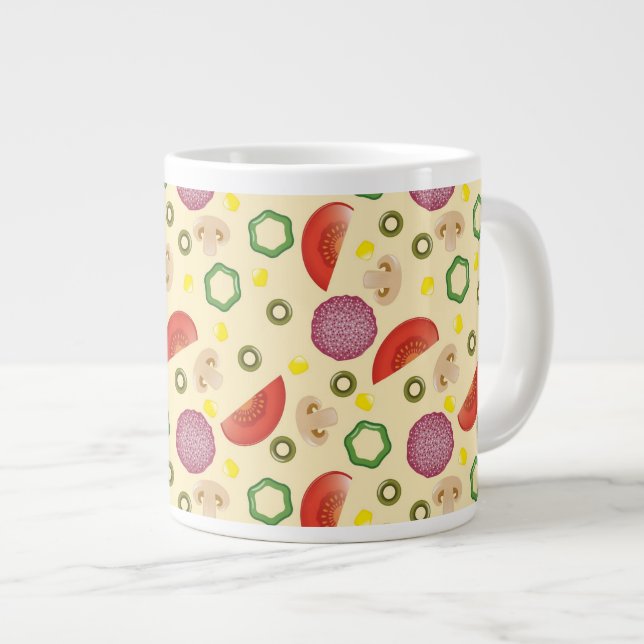 Pizza-Muster 2 Jumbo-Tasse (Vorderseite Rechts)