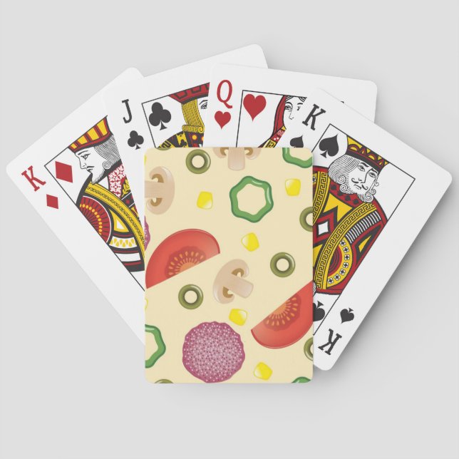 Pizza-Muster 2 Spielkarten (Rückseite)