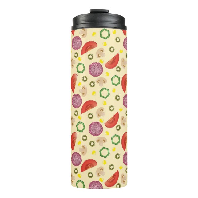 Pizza-Muster 2 Thermosbecher (Vorderseite)