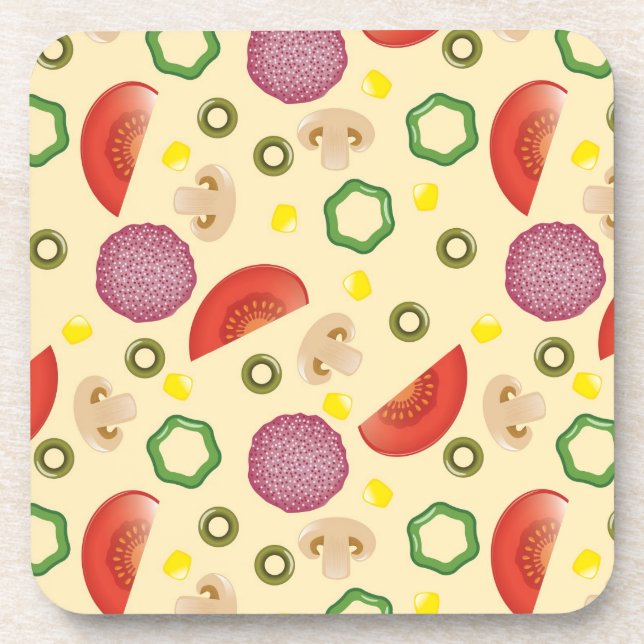 Pizza-Muster 2 Untersetzer (Vorderseite)
