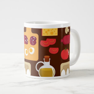 Pizza-Muster Jumbo-Tasse