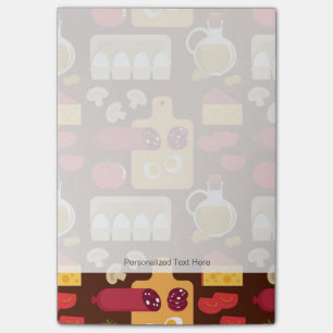 Pizza-Muster Post-it Klebezettel