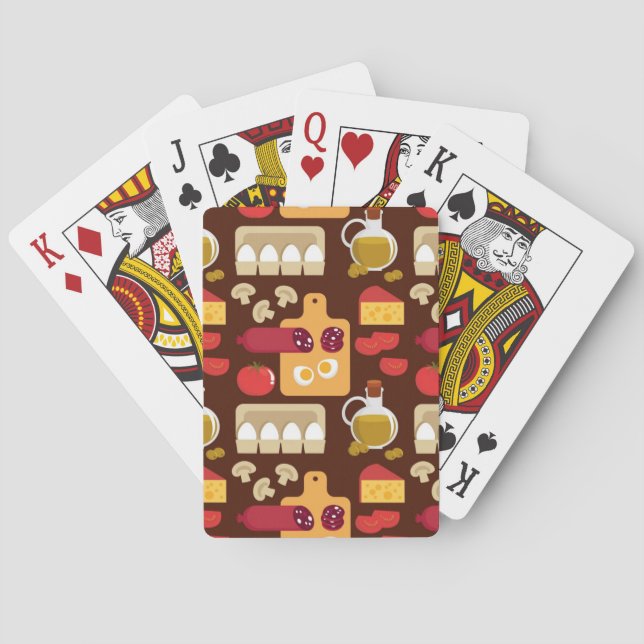 Pizza-Muster Spielkarten (Rückseite)