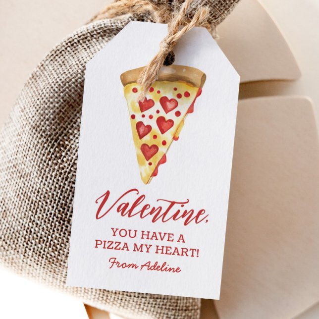 Pizza My Heart Kids Valentinstag Geschenkanhänger (Von Creator hochgeladen)