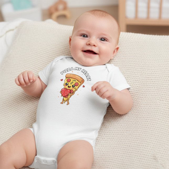 Pizza My Heart Niedlich Feinschmecker Baby & Klein Baby Strampler (Von Creator hochgeladen)