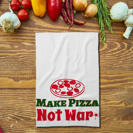 Pizza nicht Krieg Geschirrtuch