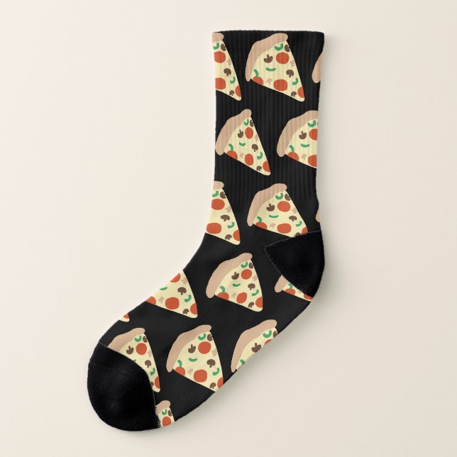 Pizza Night Pattern Fun Socken (Links - Außen)