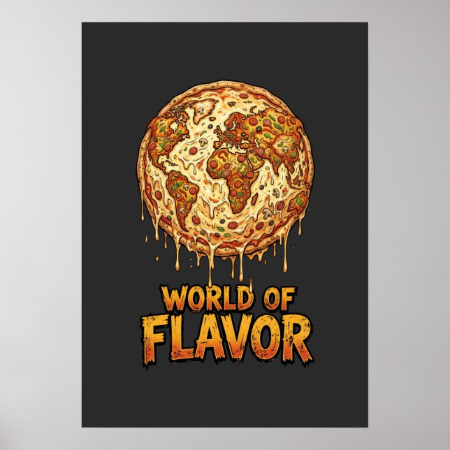 Pizza Overload Planet Poster (Vorne)
