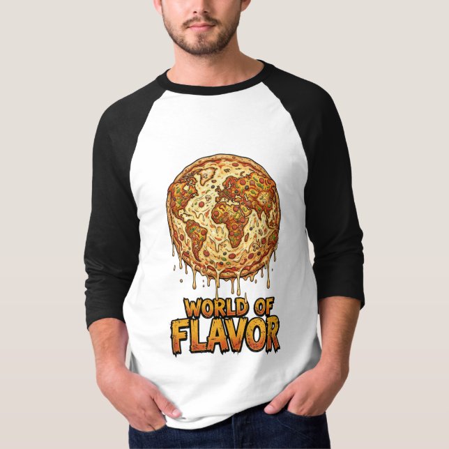 Pizza Overload Planet T-Shirt (Vorderseite)