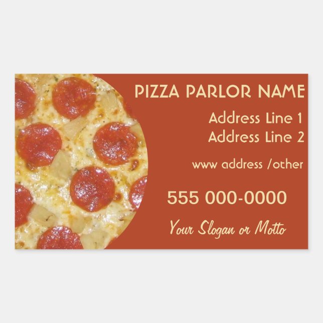 Pizza Parlor Sonderaufkleber Rechteckiger Aufkleber (Vorderseite)