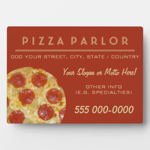 Pizza Parlor Zollplakette Fotoplatte