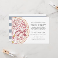 Pizza Party 25e anniversaire | Invitation par répa