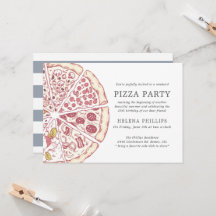 Pizza Party 25e anniversaire | Invitation par répa