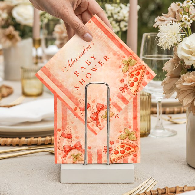 Pizza Party Baby Shower Serviette (Von Creator hochgeladen)