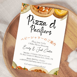Pizza Party Babydusche Italienische Küche Einladung