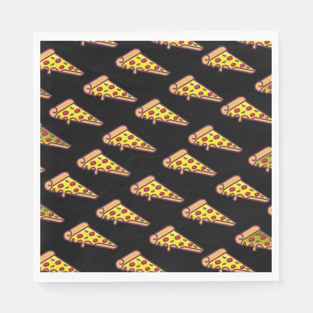 Pizza Party Birthday Decor | Fun Pizza Slice Theme Serviette (Vorderseite)