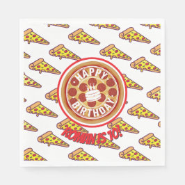 Pizza Party Birthday Decor | Fun Pizza Slice Theme Serviette